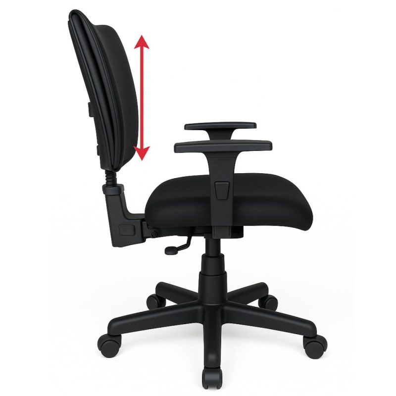 Cadeira B-ONE Back System com Braços Reguláveis – Corino Preta – 31010 Móveis Única Executiva 3
