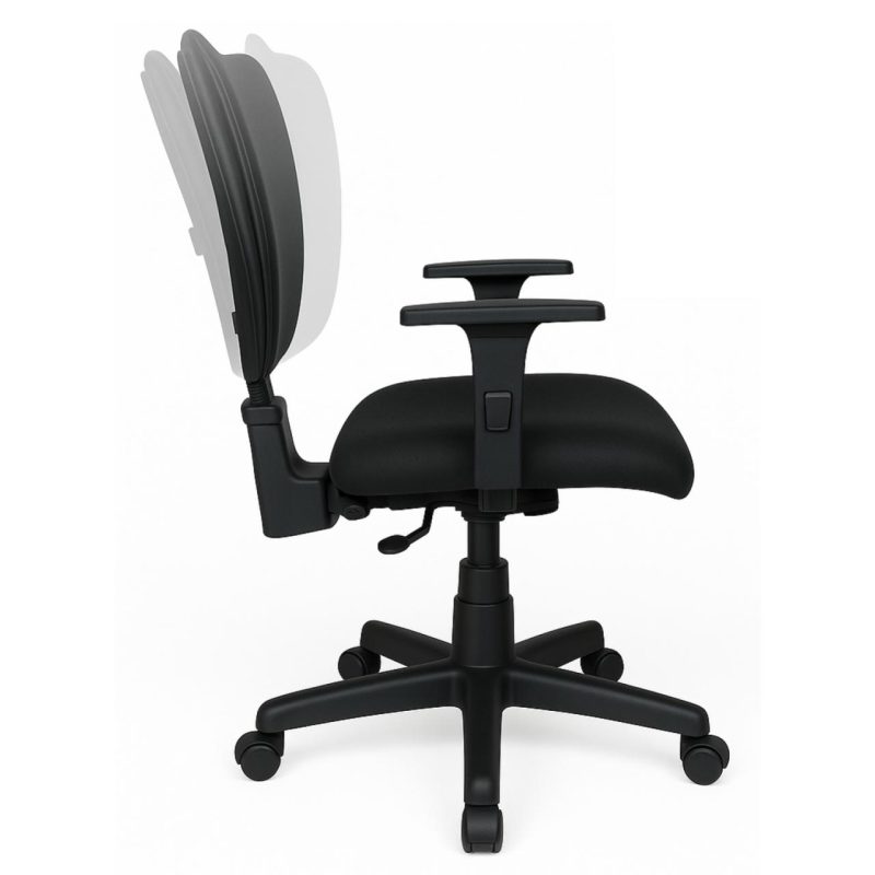 Cadeira B-ONE Back System com Braços Reguláveis – Corino Preta – 31010 Móveis Única Executiva 4