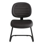 Cadeira Executiva Costurada Base em “S” PRETA – Corino Preto – 31014 Móveis Única Cadeiras Fixas 11