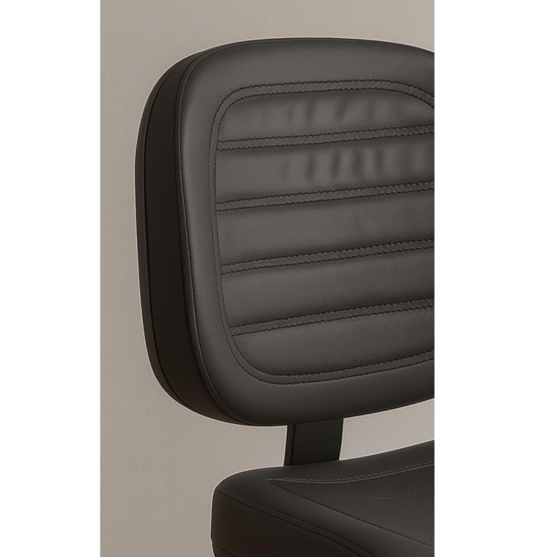 Cadeira Executiva Costurada Base em “S” PRETA – Corino Preto – 31014 Móveis Única Cadeiras Fixas 6