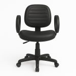 Cadeira Executiva COSTURADA Giratória com Braço Corsa – Corino Preto – 31004 Móveis Única Executiva 11