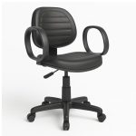 Cadeira Executiva COSTURADA Giratória com Braço Corsa – Corino Preto – 31004 Móveis Única Executiva 12