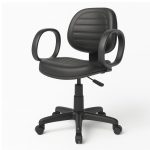 Cadeira Executiva COSTURADA Giratória com Braço Corsa – Corino Preto – 31004 Móveis Única Executiva 13