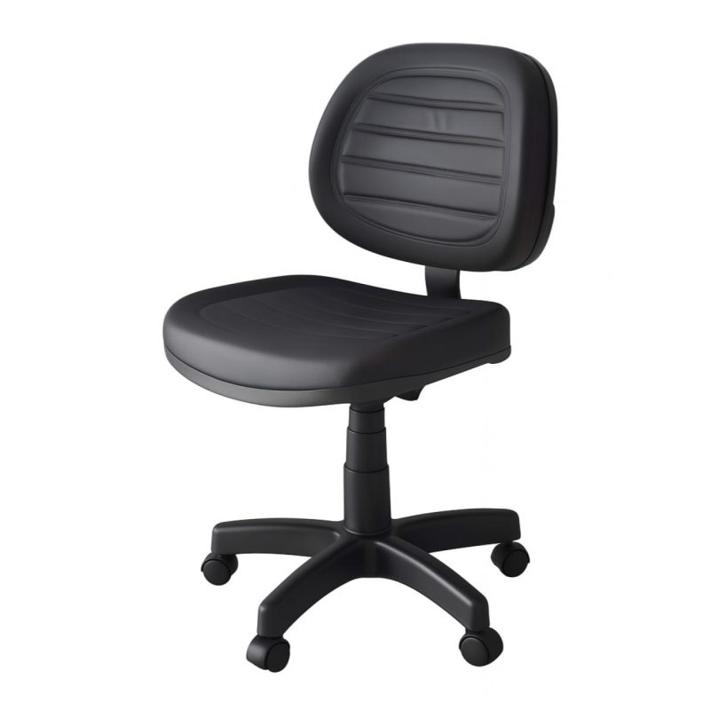 Cadeira Executiva COSTURADA Giratória sem Braços – Cor Preta – 31002 Móveis Única Executiva 3