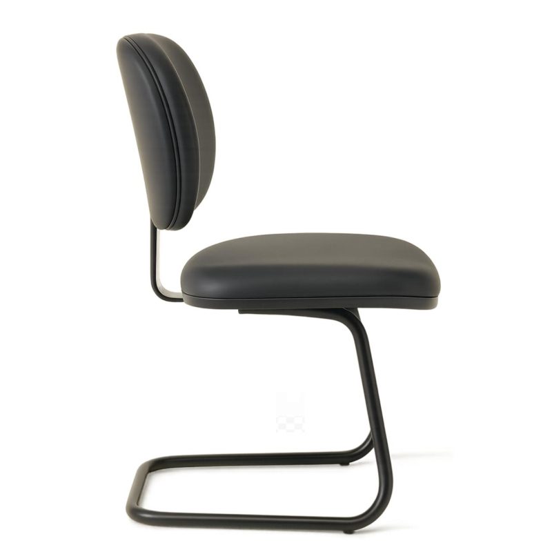 Cadeira Executiva LISA Base em “S” – Corino Preto – 31013 Móveis Única Cadeiras Fixas 3
