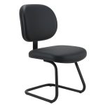 Cadeira Executiva LISA Base em “S” – Corino Preto – 31013 Móveis Única Cadeiras Fixas 10