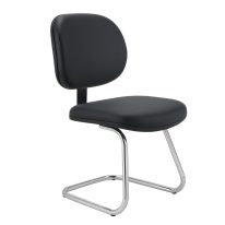 Cadeira Executiva LISA Base em "S" CROMADA - Cor Preta 31015