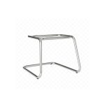 Cadeira Executiva LISA Base em “S” CROMADA – Corino Preto – 31015 Móveis Única Cadeiras Fixas 14