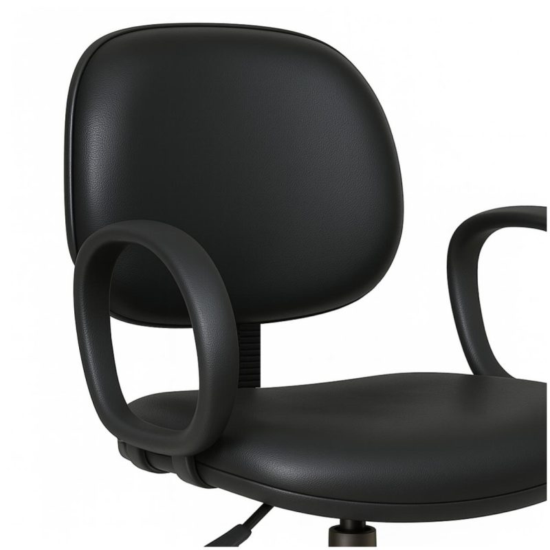 Cadeira Executiva LISA Giratória com Braço Corsa – Corino Preto – 31001 Móveis Única Executiva 7