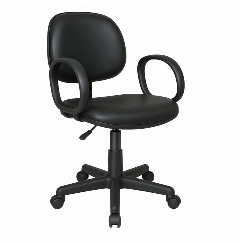 Cadeira Executiva LISA Giratória com Braço Corsa – Corino Preto – 31001 Móveis Única Executiva 2