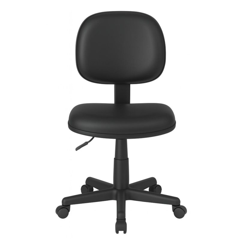 Cadeira Executiva LISA Giratória Sem Braços – Corino Preto – 31000 Móveis Única Executiva 4