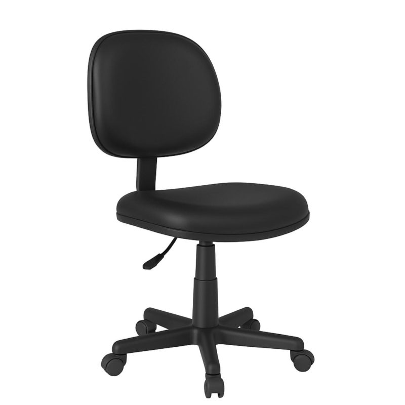 Cadeira Executiva LISA Giratória Sem Braços – Corino Preto – 31000 Móveis Única Executiva 2