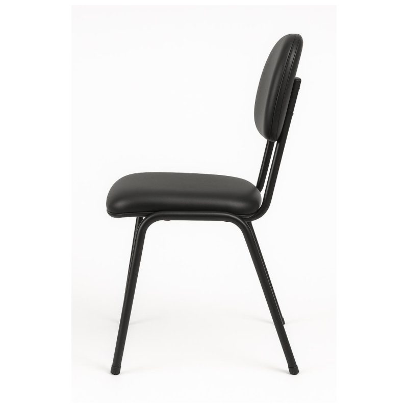 Cadeira Secretária 04 pés – Cor Preto – PMD – 31102 Móveis Única Cadeiras Fixas 3