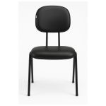 Cadeira Secretária 04 pés – Cor Preto – PMD – 31102 Móveis Única Cadeiras Fixas 12