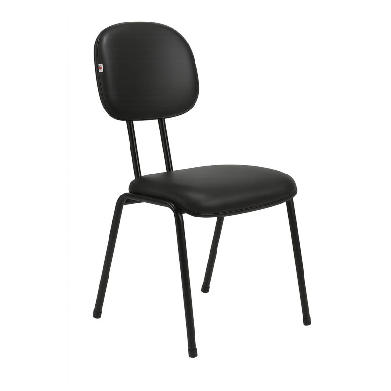 Cadeira Secretária 04 pés – Cor Preto – PMD – 31102 Móveis Única Cadeiras Fixas 2