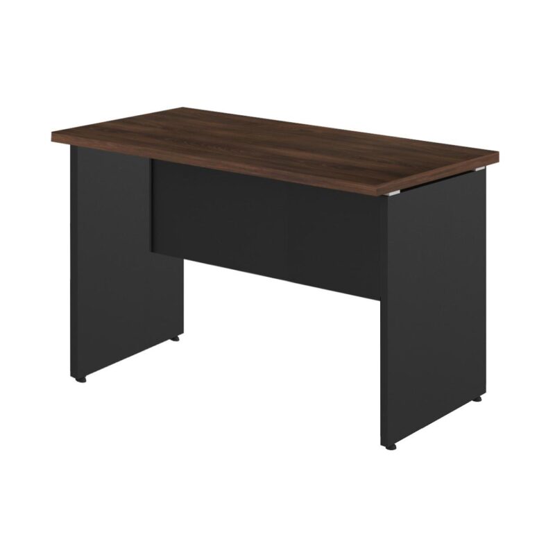 Mesa Escritório PÉ PAINEL – 1,35×0,60m – S/ Gavetas – MARSALA/PRETO – 25420 Móveis Única Linha 30 mm 3