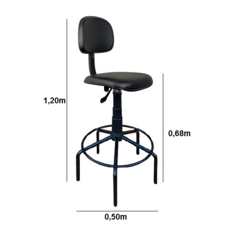 Cadeira CAIXA Secretária (Aranha PMD) – Cor Preta 34001 Móveis Única Cadeira Caixa 3