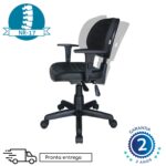 Cadeira Executiva Back System COSTURADA com Braços Reguláveis – Cor Preta – 31008 Móveis Única Executiva 13