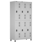 Roupeiro LOCKER de Aço c/ 06 PORTAS GRANDES – 1,90×0,96×0,40m – CZ/CZ – W3 – 11014 Móveis Única Roupeiro de Aço 5