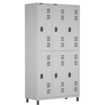 Roupeiro LOCKER de Aço c/ 06 PORTAS GRANDES – 1,90×0,96×0,40m – CZ/CZ – W3 – 11014 Móveis Única Roupeiro de Aço