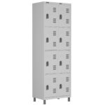 Roupeiro LOCKER de Aço c/ 08 Portas PEQUENAS – 1,90×0,64×0,40m – CZ/CZ – W3 – 11017 Móveis Única Roupeiro de Aço 5