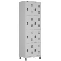 Roupeiro LOCKER de Aço c/ 08 Portas PEQUENAS – 1,90×0,64×0,40m – CZ/CZ – W3 – 11017 Móveis Única Roupeiro de Aço