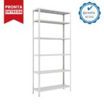 Estante de Aço com 06 Bandejas 30 cm (22/18) – 1,98×0,92×0,30m – Cinza – SA – 16015 Móveis Única Estante de Aço 9