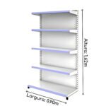 Gôndola Fácil INICIAL de Parede 1,62×0,90m 15005 Móveis Única Parede 6