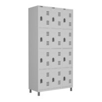 Roupeiro LOCKER de Aço c/ 12 Portas PEQUENAS – 1,90×0,96×0,40m – CZ/CZ – W3 – 11018 Móveis Única Roupeiro de Aço