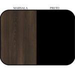 Mesa Escritório 1,50×0,60m – S/ Gavetas MARSALA / PRETO – 23472 Móveis Única Linha 30 mm 10