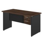 Mesa Escritório 1,70×0,60m – C/ 02 Gavetas MARSALA / PRETO – 23475 Móveis Única Linha 30 mm 7