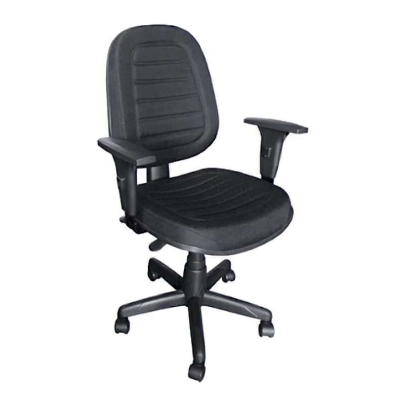 Cadeira Diretorzinha Back System Costurado C/ Braços Reguláveis – Cor Preto 32996 Móveis Única Diretorzinha 3