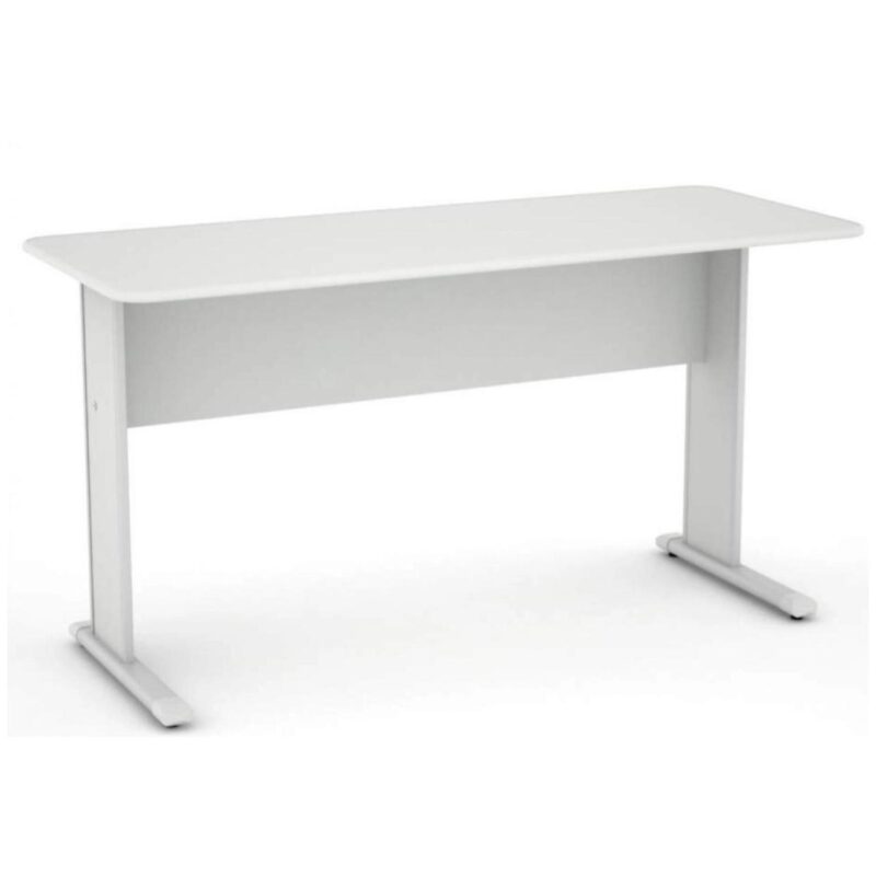 Mesa Escritório 1,20×0,60m – c/ Gavetas CINZA/CINZA – 43084 Móveis Única Linha 15 mm 3