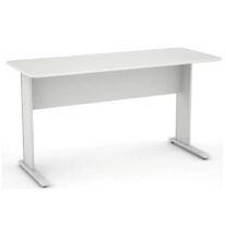 Mesa Escritório 1,52×0,62m – S/ Gavetas CINZA/CINZA – 43081 Móveis Única Linha 15 mm