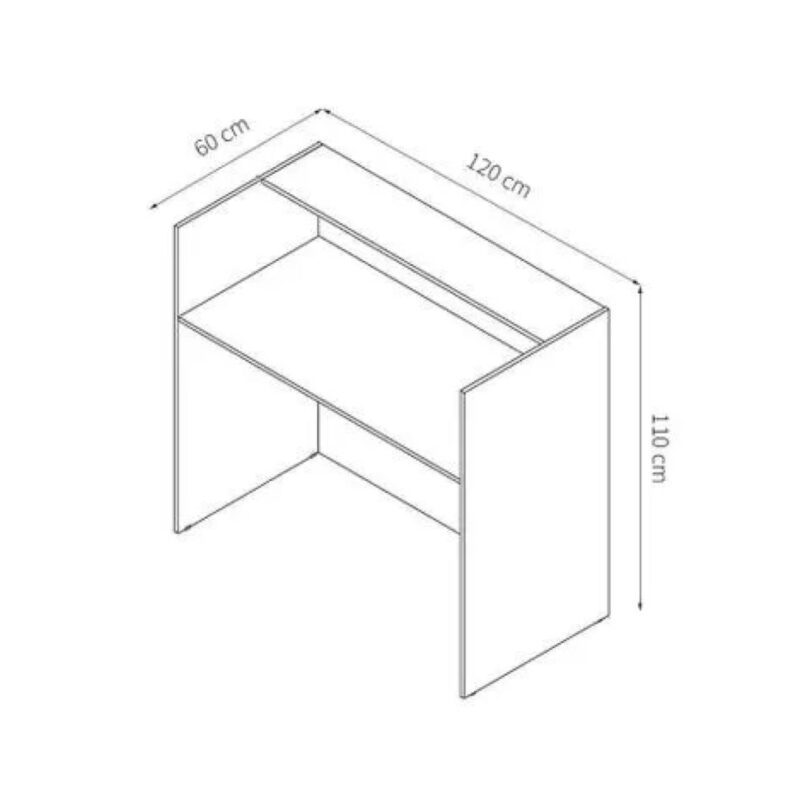 Balcão de Atendimento 1,20×0,60m- s/ Gavetas – NEW CITY – Cor Branco – 63093 Móveis Única Linha 15 mm 4