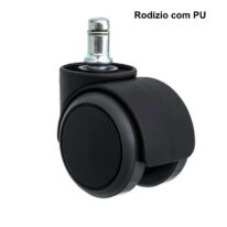 Rodízios para Cadeira com “PU” – Preto – 87705 Móveis Única Acessórios para Cadeiras