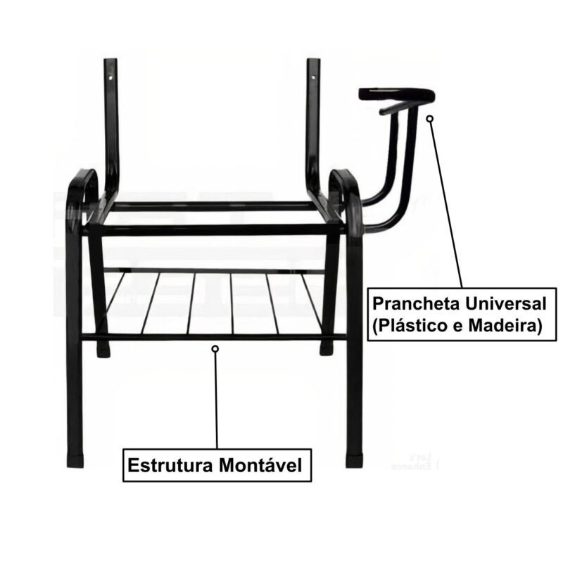 Base UNIVERSITÁRIA para Prancheta PLASTICA LADO ESQUERDO – PMD Móveis Única Universitárias 3