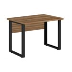 Mesa Escritório PÉ QUADRO – 1,20×0,60m – S/ Gavetas – NOGAL SEVILHA/PRETO – 24469 Móveis Única Linha 40 mm 6