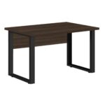 Mesa Escritório PÉ QUADRO 1,50×0,60m – S/ Gavetas – MARSALA/PRETO – 25472 Móveis Única Linha 30 mm 5