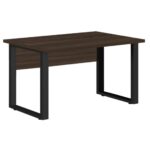 Mesa Escritório PÉ QUADRO 1,70×0,70m -S/ Gavetas – MARSALA/PRETO – 25474 Móveis Única Linha 30 mm 5