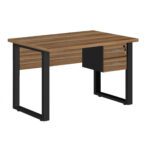 Mesa Escritório PÉ QUADRO – 1,20×0,60m – C/ Gavetas – NOGAL SEVILHA/PRETO – 24471 Móveis Única Linha 40 mm 8