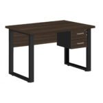 Mesa Escritório PÉ QUADRO – 1,20×0,60m – C/ Gavetas – MARSALA/PRETO – 25471 Móveis Única Linha 30 mm 7