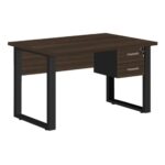 Mesa Escritório PÉ QUADRO 1,50×0,60m – C/ Gavetas – MARSALA/PRETO – 25473 Móveis Única Linha 30 mm 7