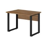 Mesa Escritório PÉ QUADRO – 1,20×0,60m – S/ Gavetas – NOGAL SEVILHA/PRETO – 24469 Móveis Única Linha 40 mm 8