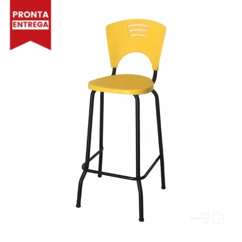 Banqueta Fixa Alta Piacere – Cor Amarelo – 34105 Móveis Única Banquetas 4