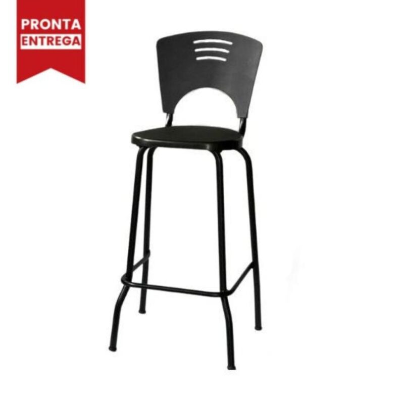 Banqueta Fixa Alta Piacere – Cor Preto – 34103 Móveis Única Banquetas 5