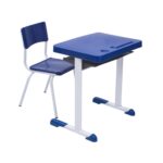 Kit Escolar Individual AZUL – (Mesa e Cadeira) – JUVENIL 06 a 09 Anos 40999 Móveis Única Conjunto Escolar 8