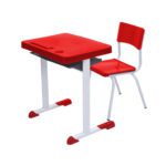 Kit Escolar Individual – (Mesa e Cadeira) – INFANTIL 03 a 06 Anos COR VERMELHO – 41090 Móveis Única Conjunto Escolar 7