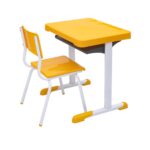 Kit Escolar Individual – (Mesa e Cadeira) – JUVENIL 06 a 09 Anos COR AMARELO – 41083 Móveis Única Conjunto Escolar 9