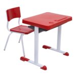 Kit Escolar Individual – (Mesa e Cadeira) – INFANTIL 03 a 06 Anos COR VERMELHO – 41090 Móveis Única Conjunto Escolar 10